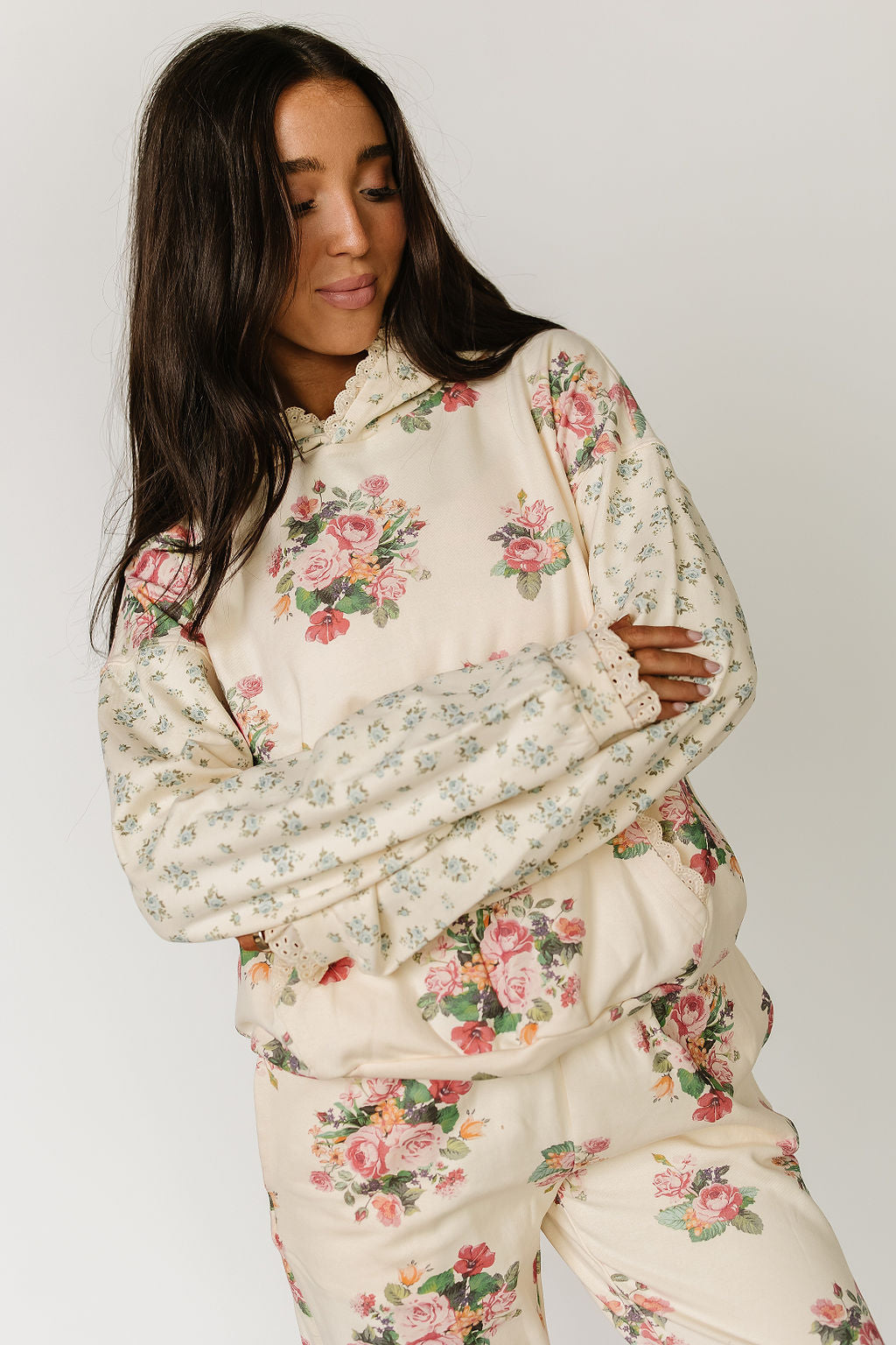 Ampersand Avenue University Hoodie - Golden Hour Garden
