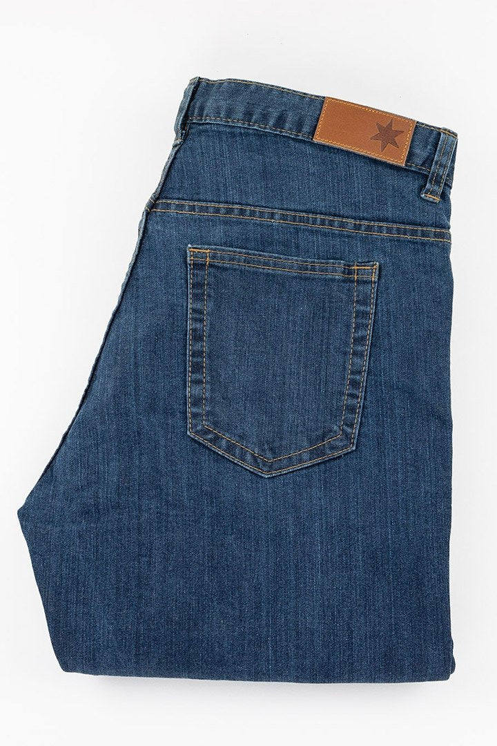 Dearborn Denim & Apparel Men's Tailored Fit Medium Wash Jeans