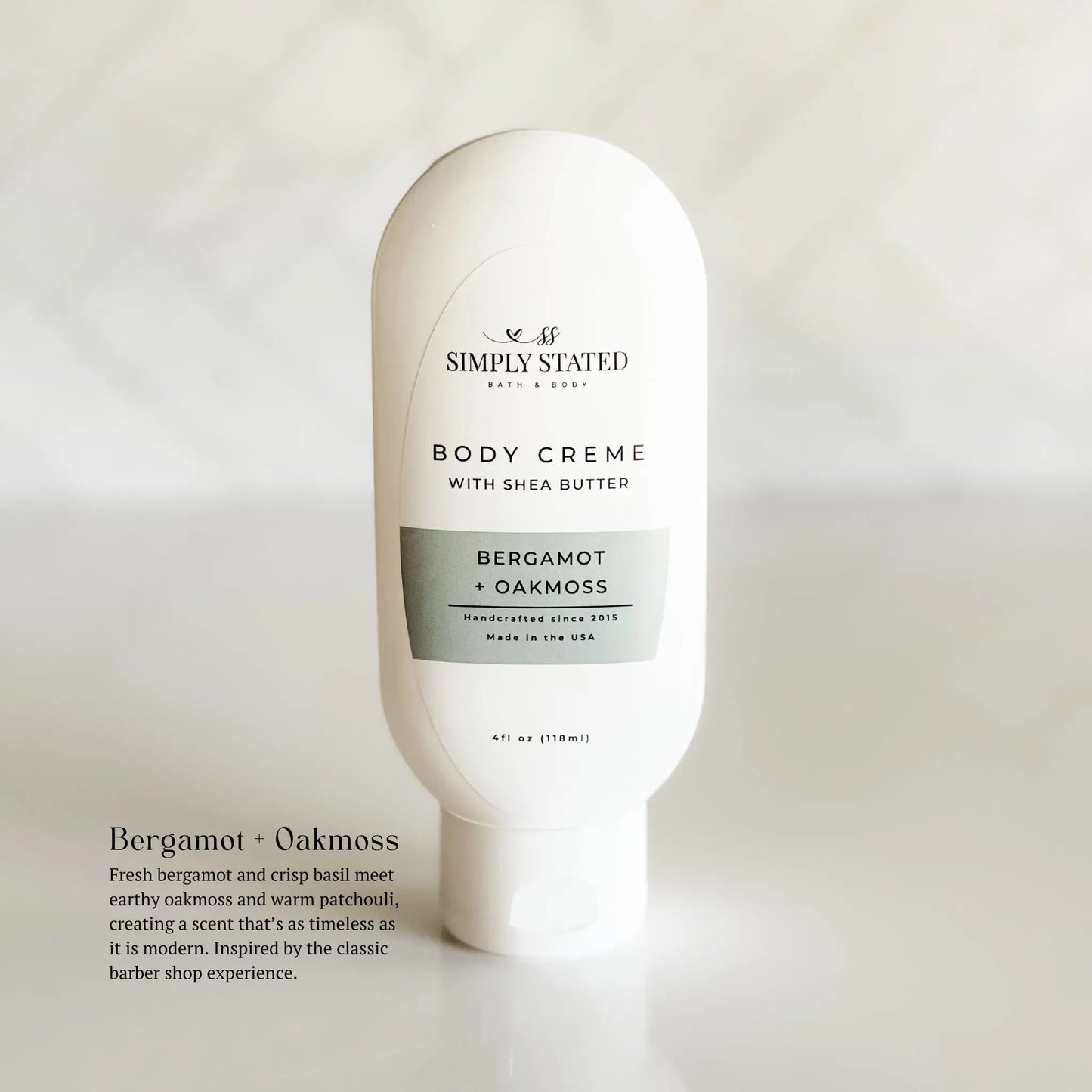 Simply Stated Bergamot + Oakmoss Men’s Body Creme