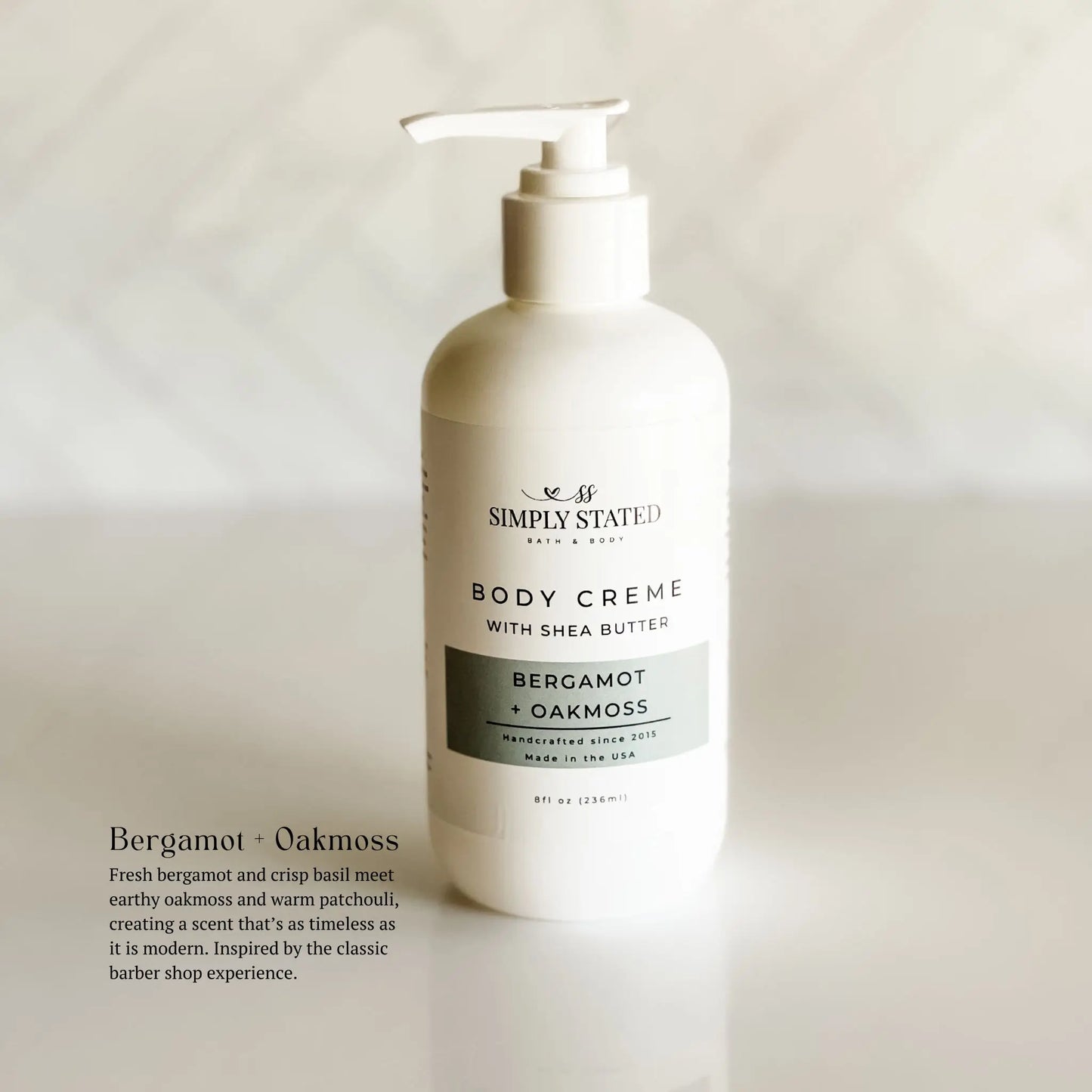 Simply Stated Bergamot + Oakmoss Men’s Body Creme