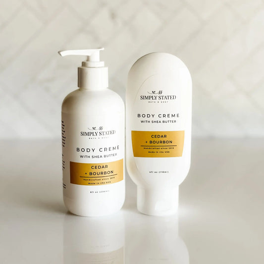 Simply Stated Cedar + Bourbon Men’s Body Creme