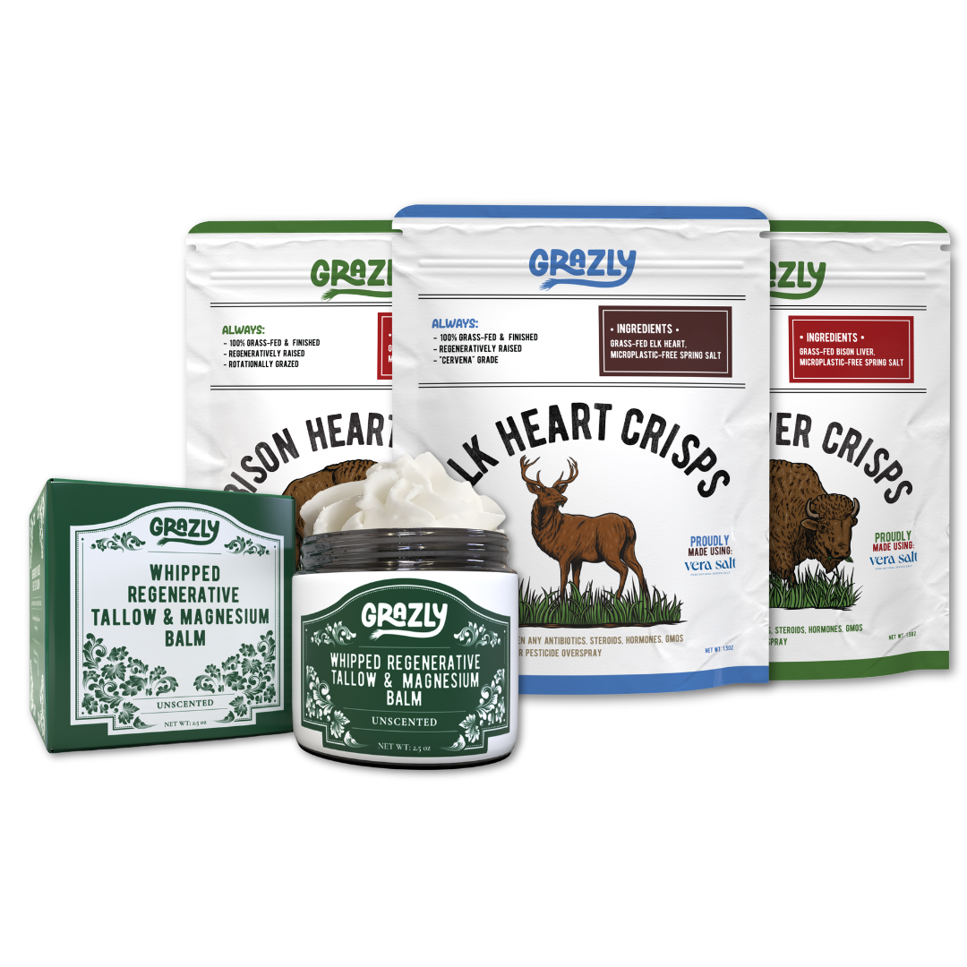 Grazly Carnivore Variety Pack & Magnesium Tallow Balm Bundle