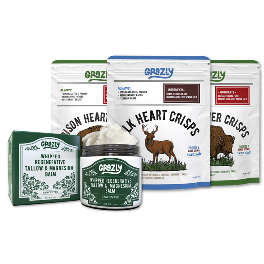Grazly Carnivore Variety Pack & Magnesium Tallow Balm Bundle
