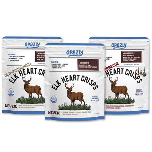 Grazly Elk Heart Crisp Variety Pack