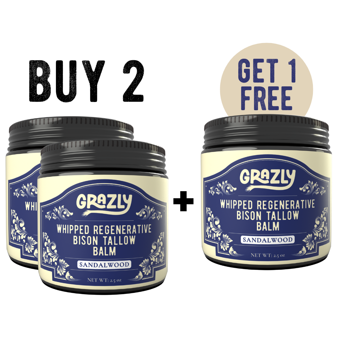 Grazly Whipped Bison Tallow & Manuka Honey Moisturizing Balm