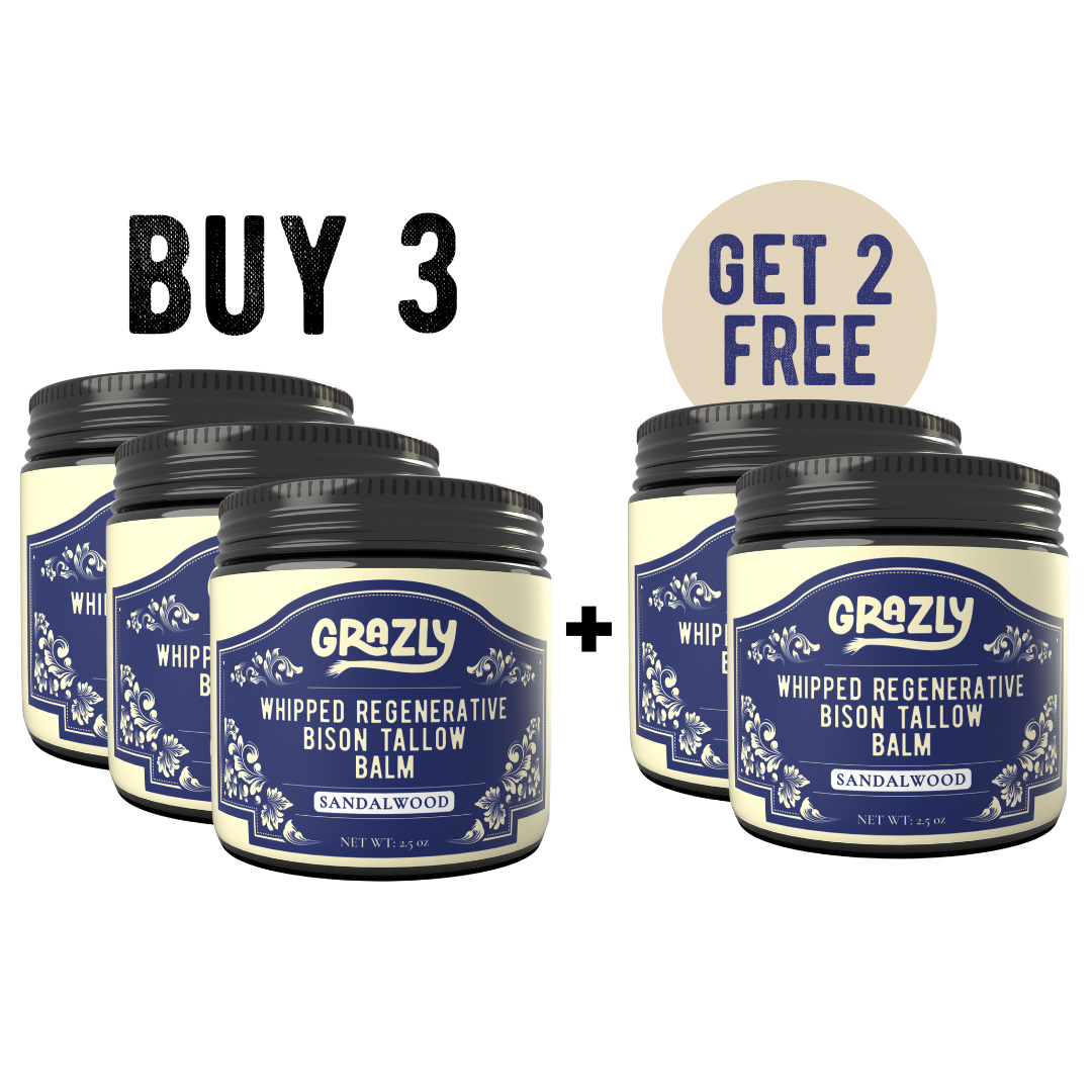 Grazly Whipped Bison Tallow & Manuka Honey Moisturizing Balm