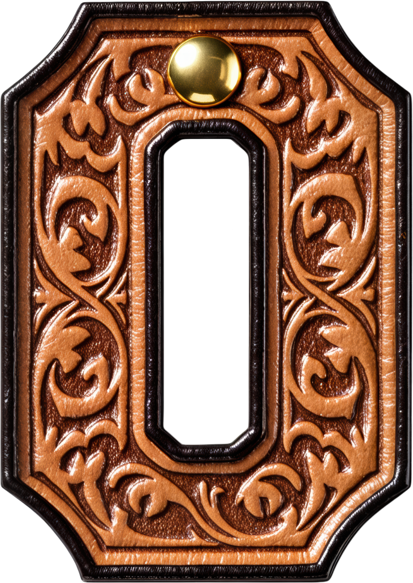 Monogrammed Initial Western Leather Look Saddle Longhorn Cowboy Cowgirl Kitchen Dish Towels Made in America