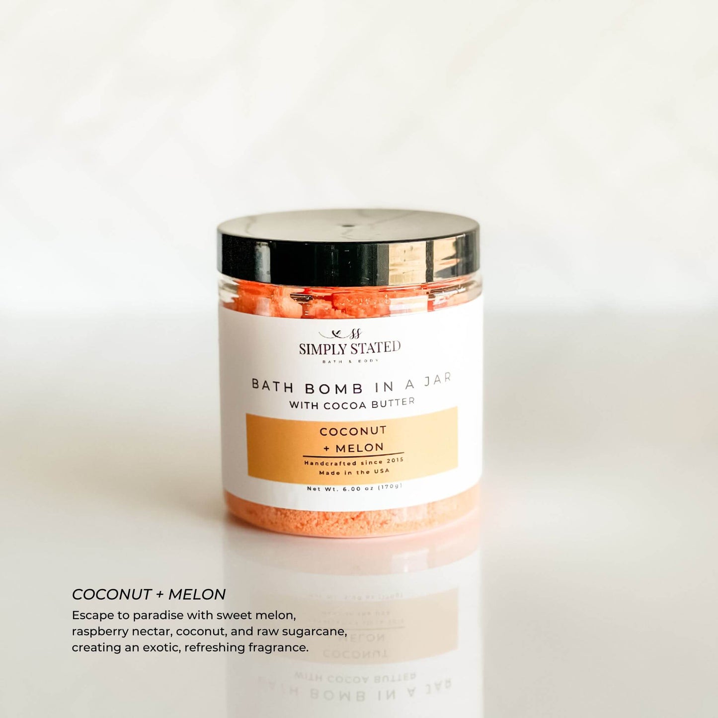 Simply Stated Creations Seasonal Bath Bomb in a Jar | Limited Batch Scents