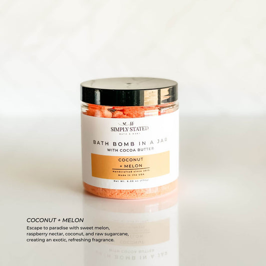 Simply Stated Creations Seasonal Bath Bomb in a Jar | Limited Batch Scents