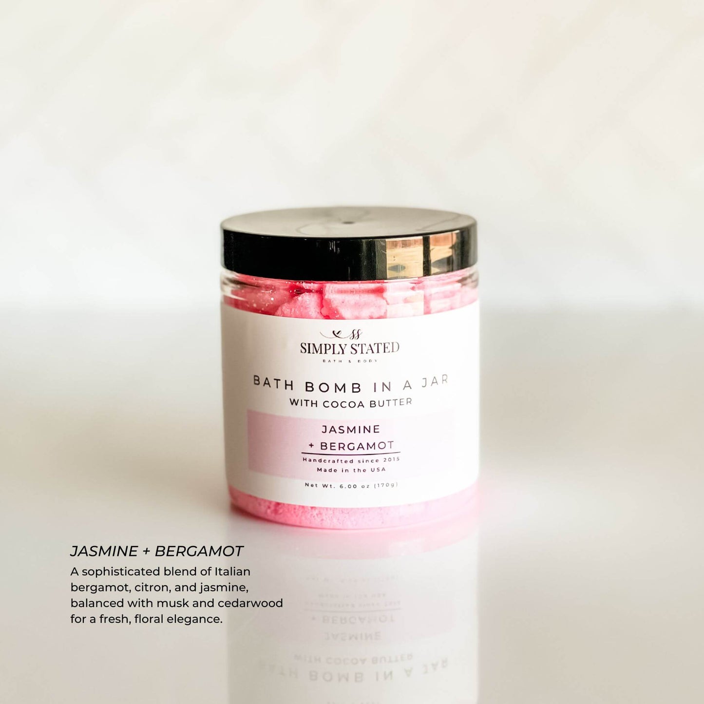 Simply Stated Creations Seasonal Bath Bomb in a Jar | Limited Batch Scents