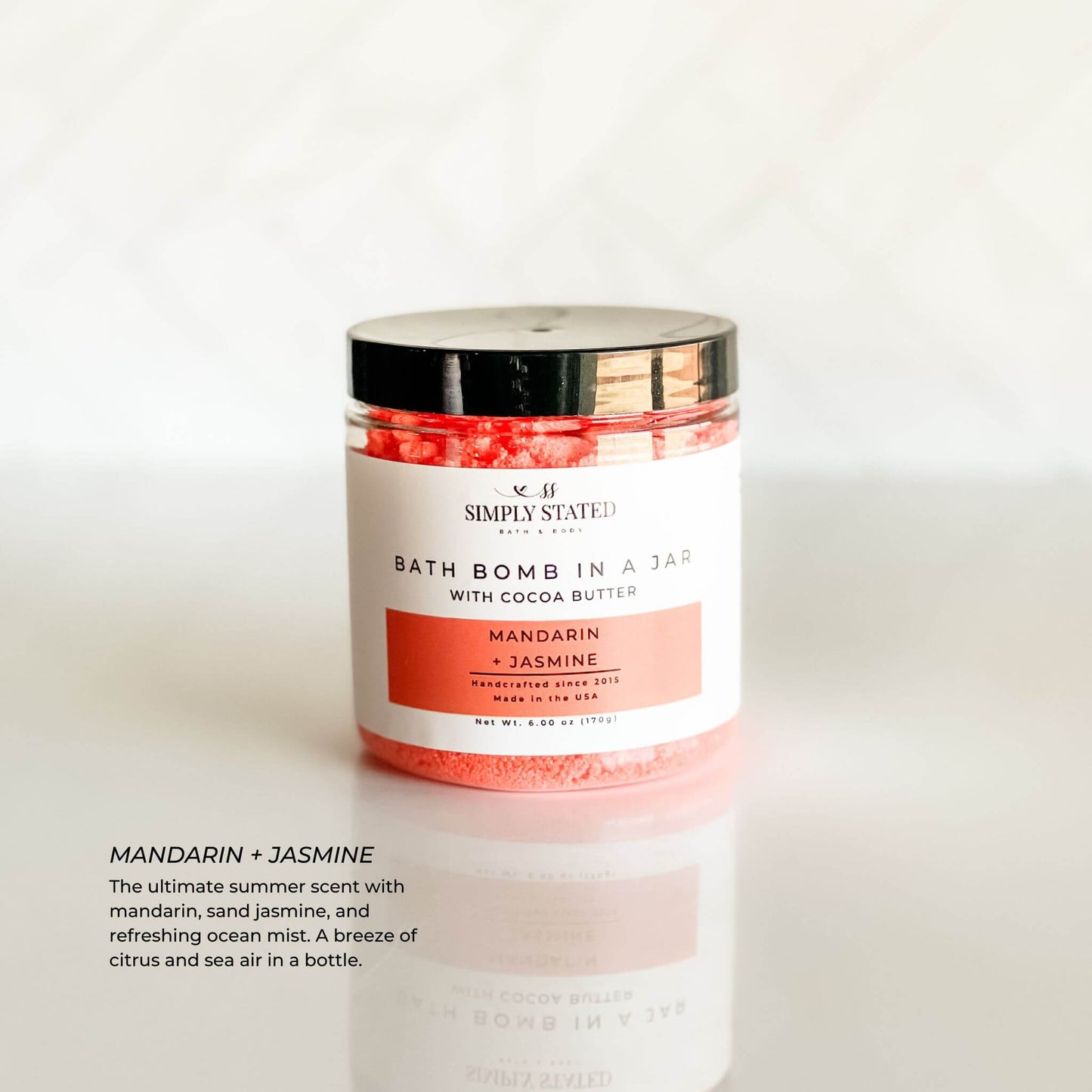 Simply Stated Creations Seasonal Bath Bomb in a Jar | Limited Batch Scents