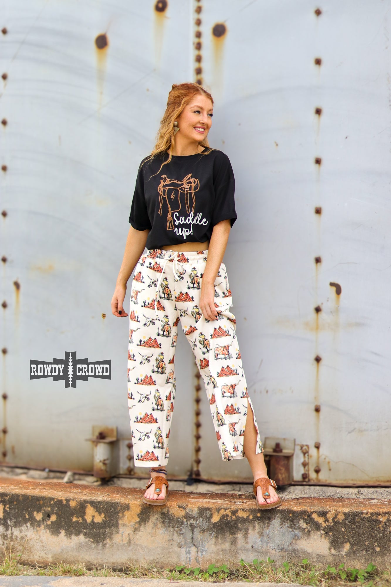 Tapaderos Longhorn Cropped Pants