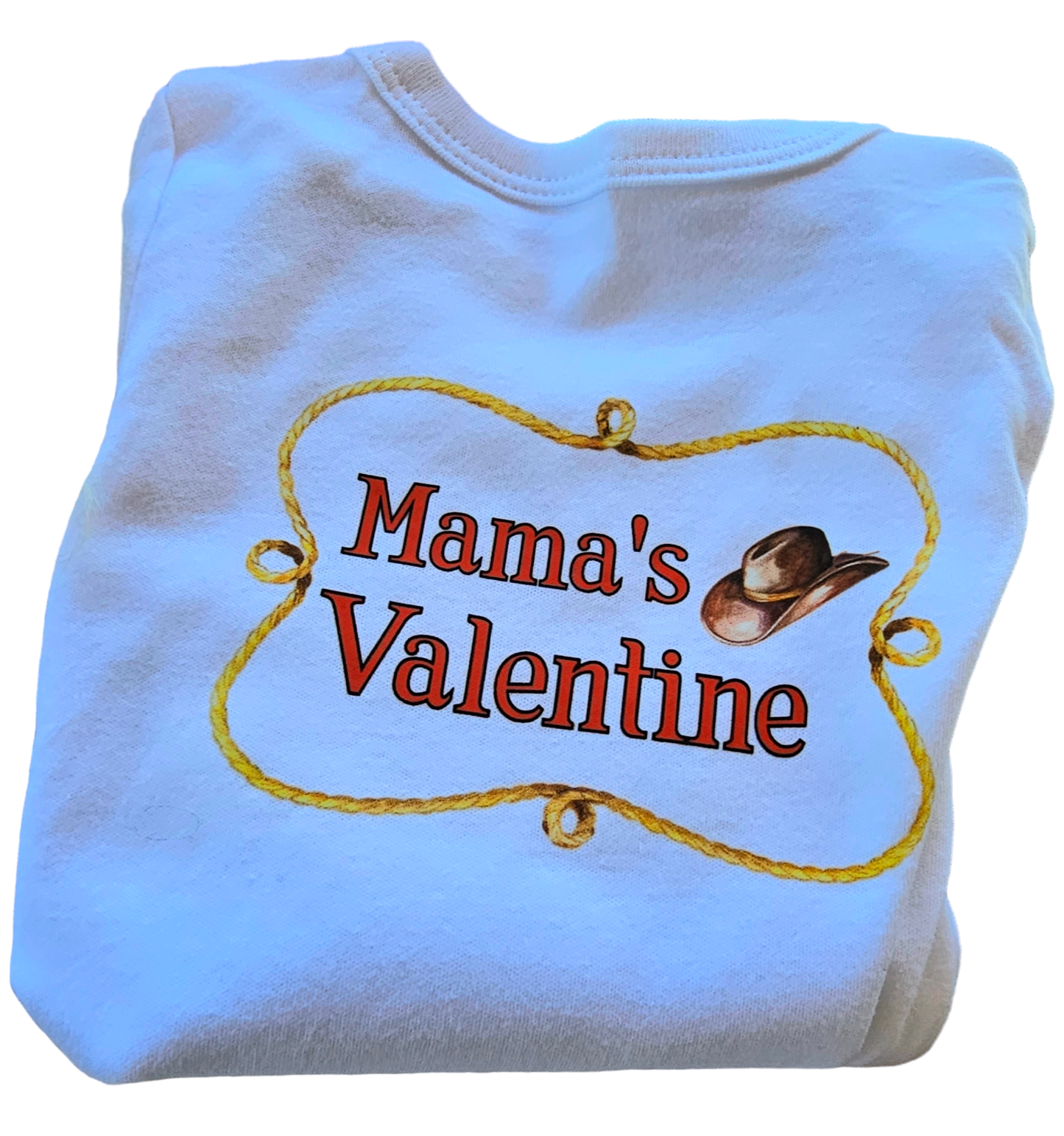 Mama's Valentine Long Sleeve Baby Onesie