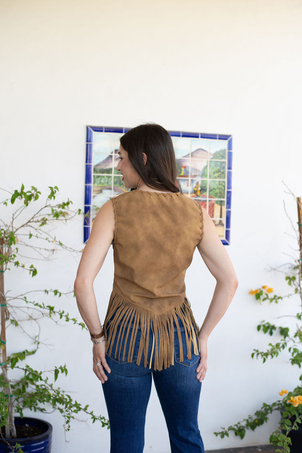 Rodeo Quincy Wild Rose Fringe Vest