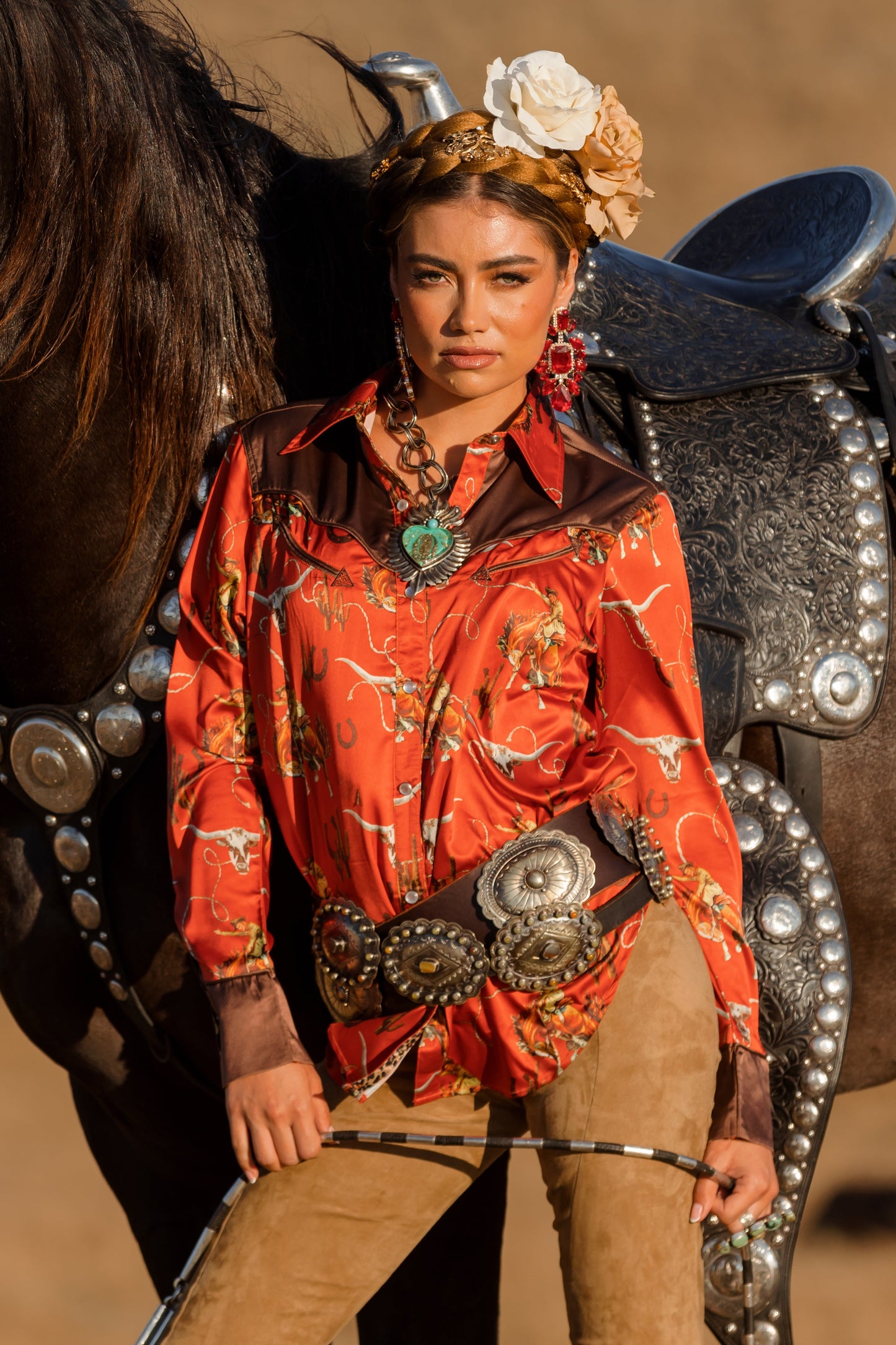 RODEO QUINCY El Rancho Button Up XL OR 2XL