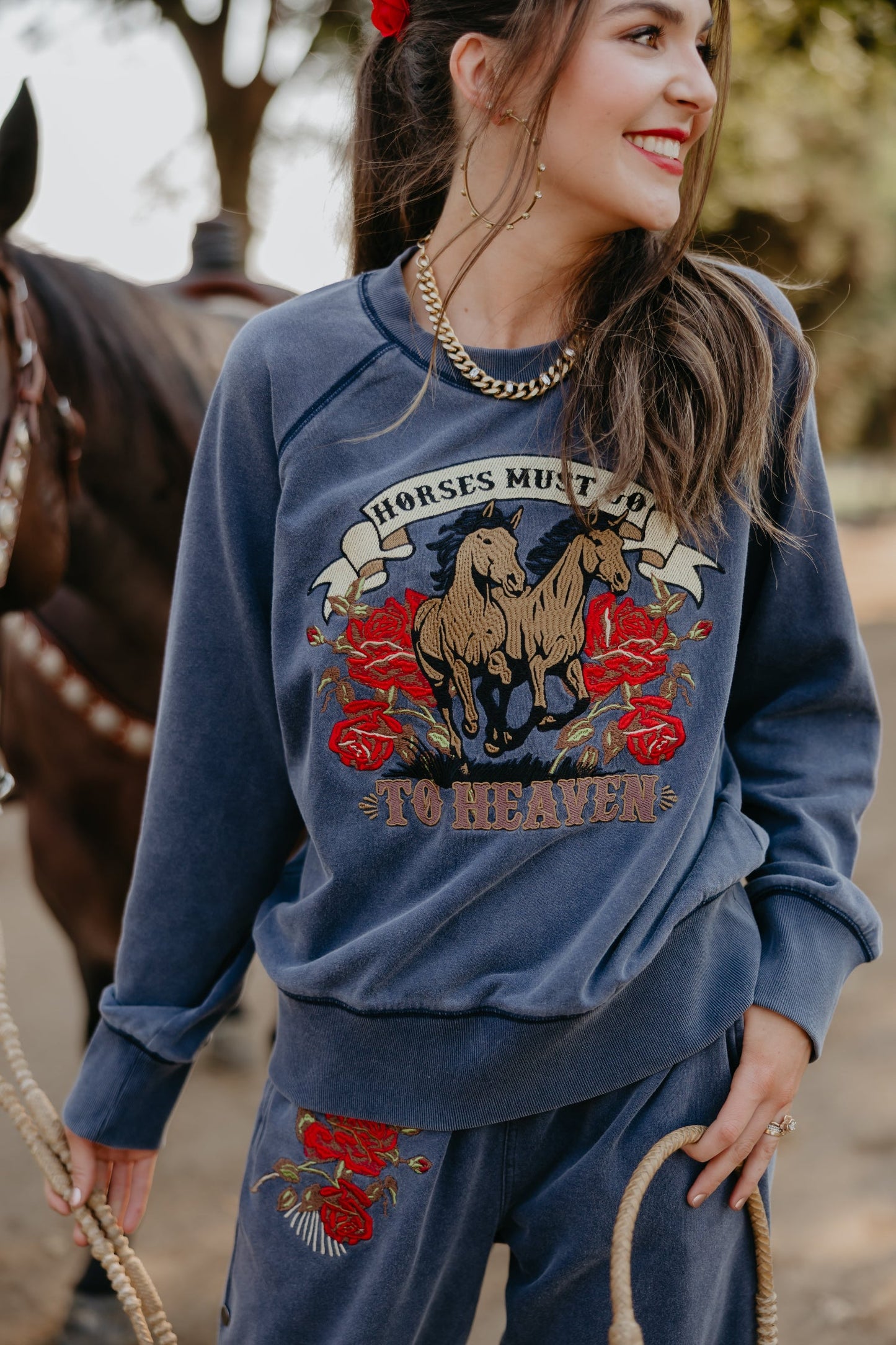 Rodeo Quincy Horses in Heaven Pullover