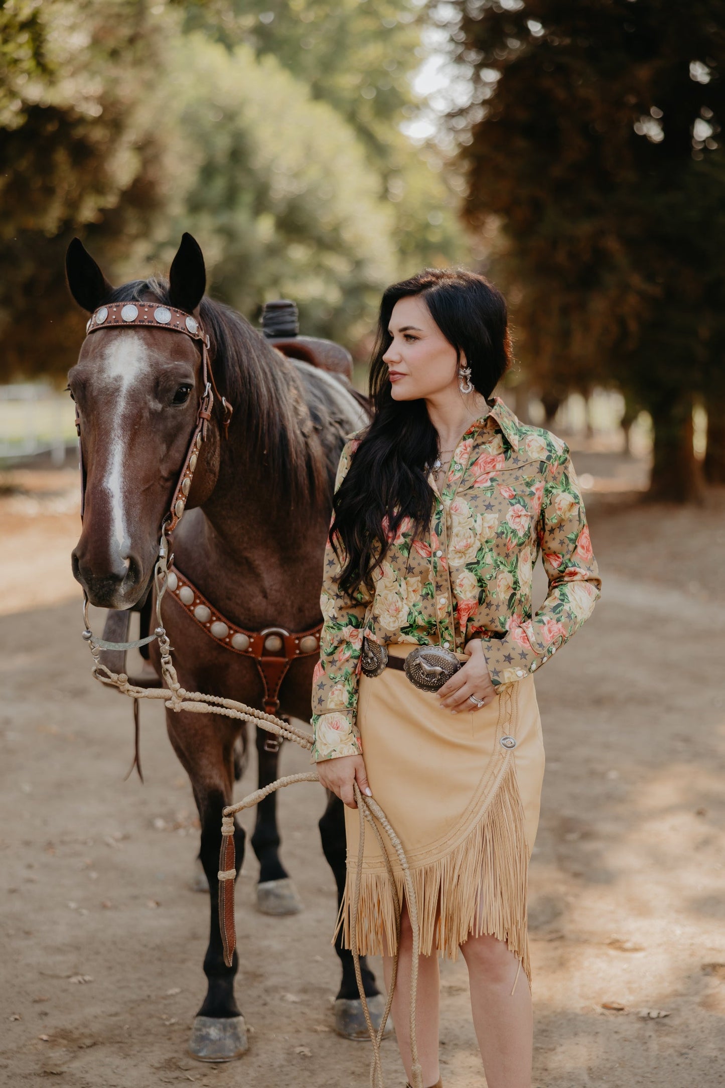 Rodeo Quincy Wildflower Wishes Button Up