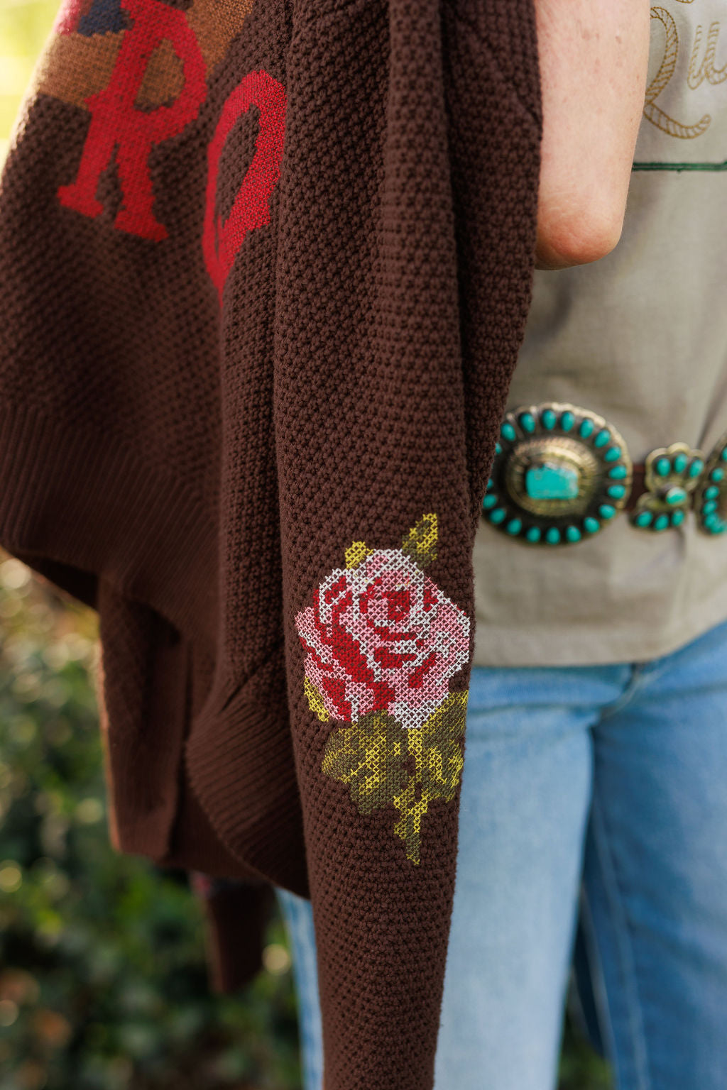 Rodeo Quincy Nana's Rose Garden Sweater