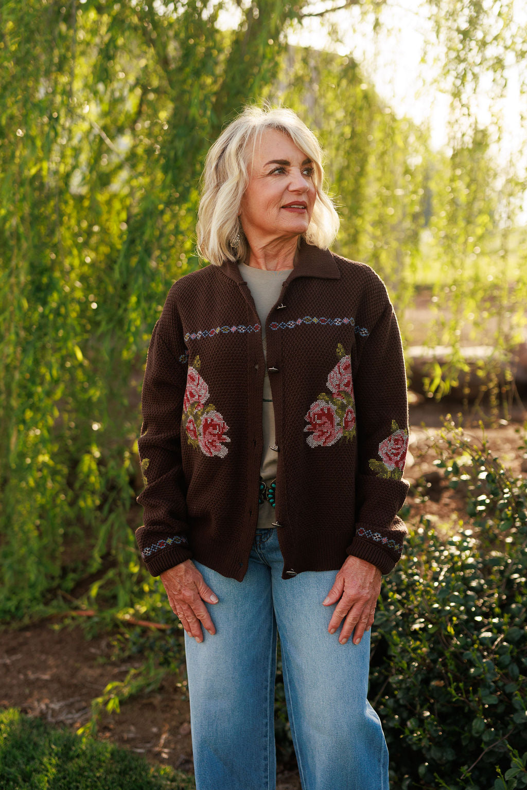 Rodeo Quincy Nana's Rose Garden Sweater