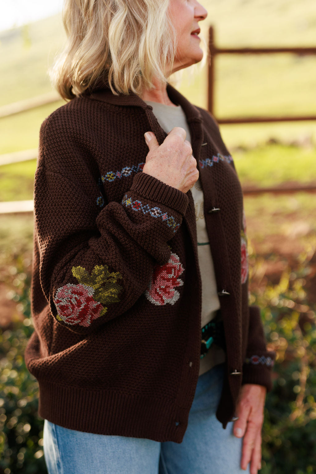 Rodeo Quincy Nana's Rose Garden Sweater