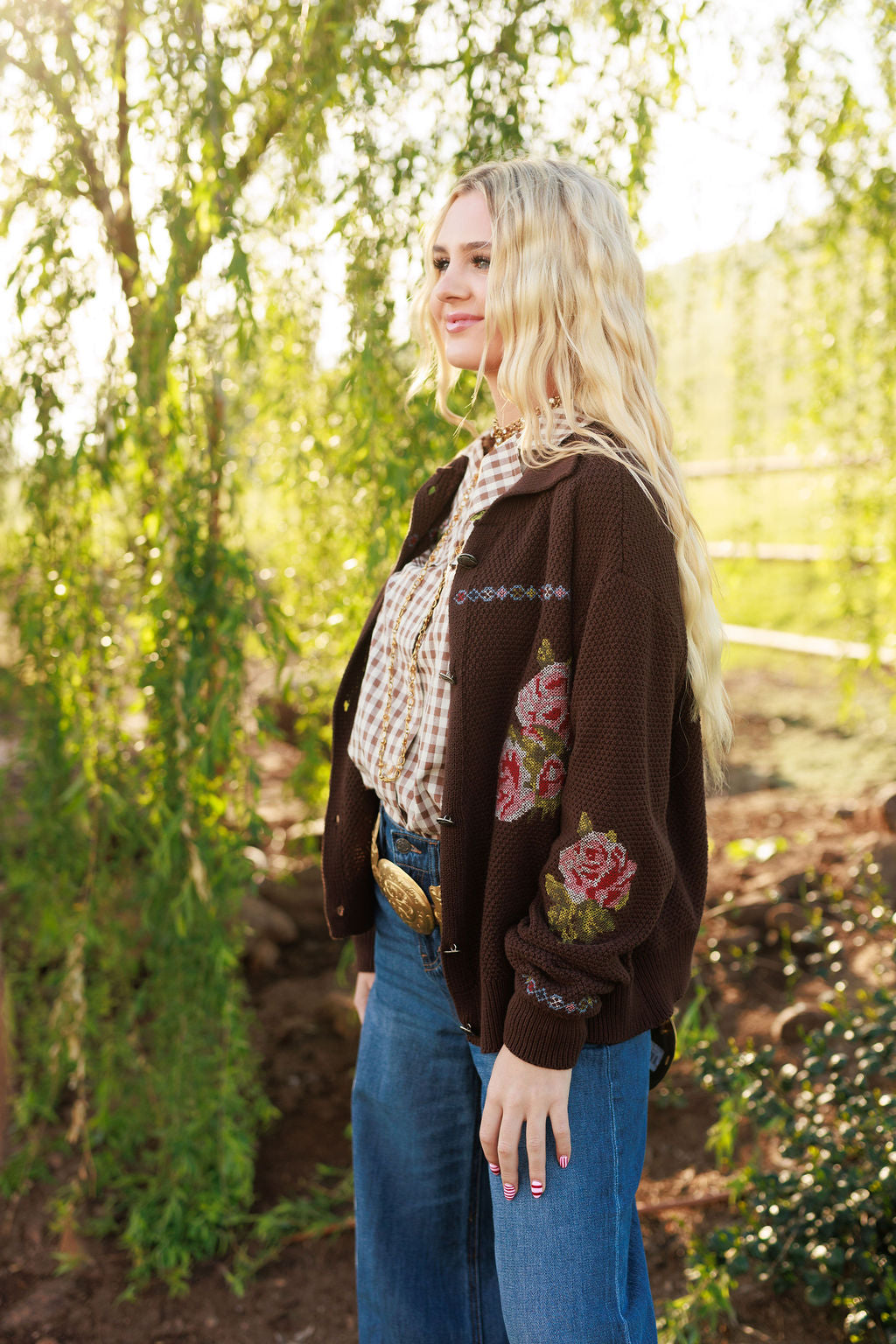Rodeo Quincy Nana's Rose Garden Sweater