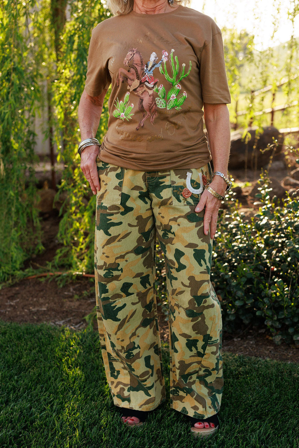 Rodeo Quincy Wild Rose Camo Jeans  Only a few left!