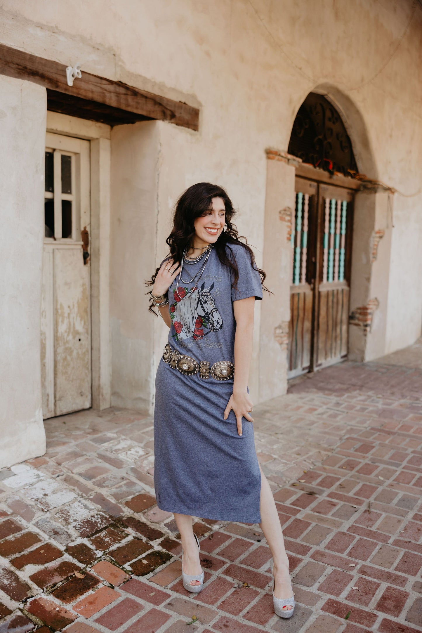 Rodeo Quincy Camarillo White Horses Dress