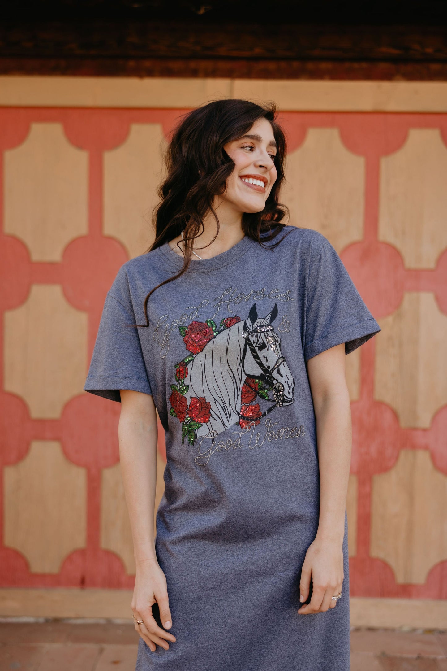 Rodeo Quincy Camarillo White Horses Dress