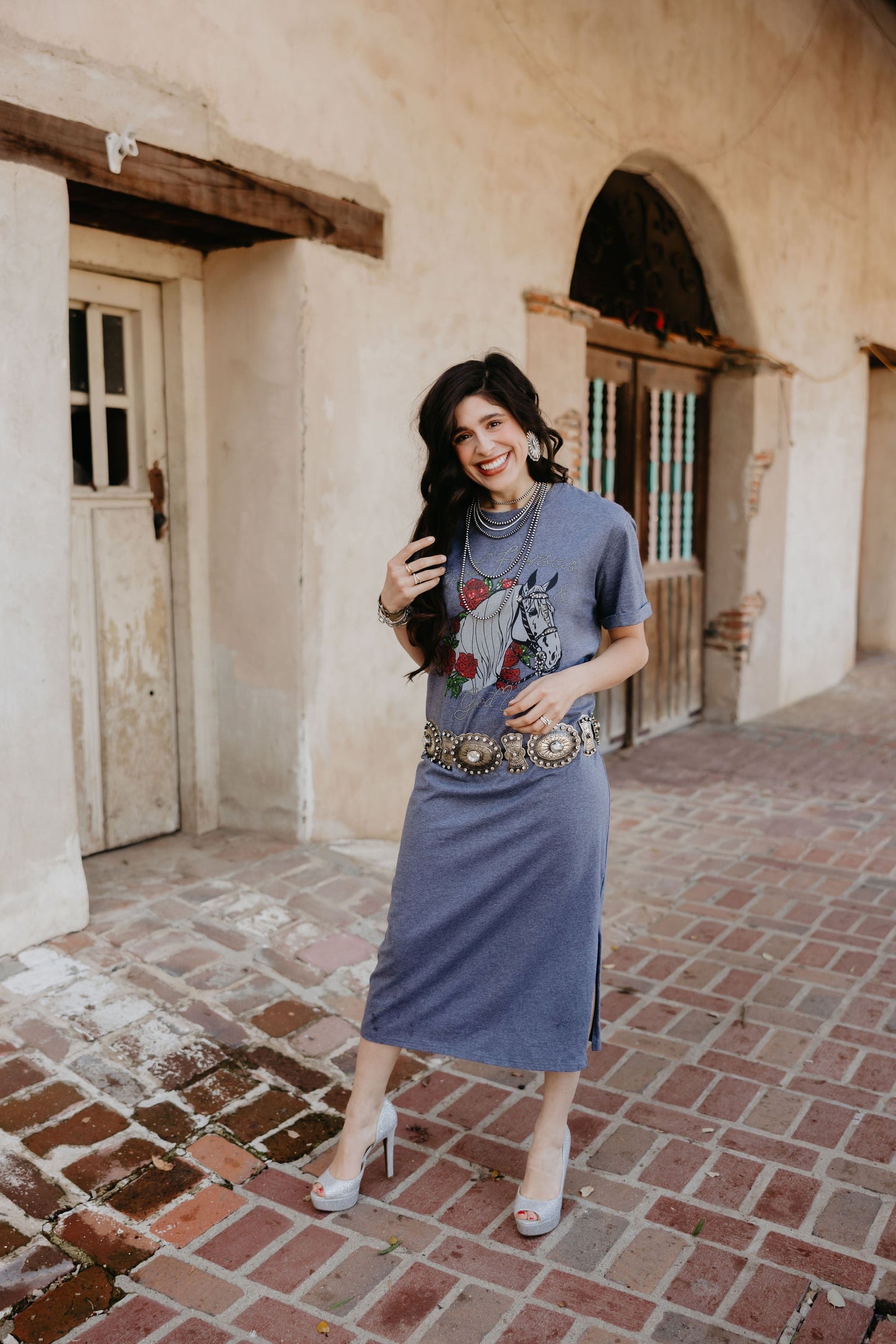 Rodeo Quincy Camarillo White Horses Dress