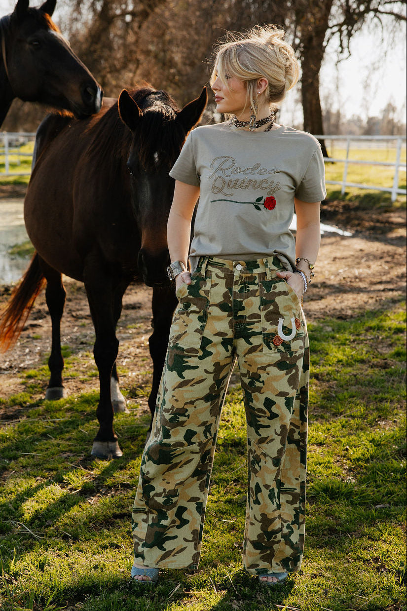 Rodeo Quincy Wild Rose Camo Jeans  Only a few left!