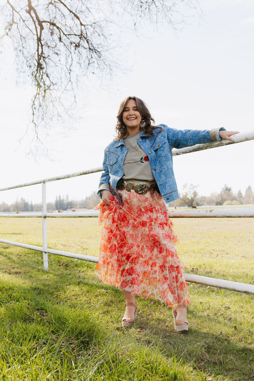 Rodeo Quincy Rose Mesh Skirt