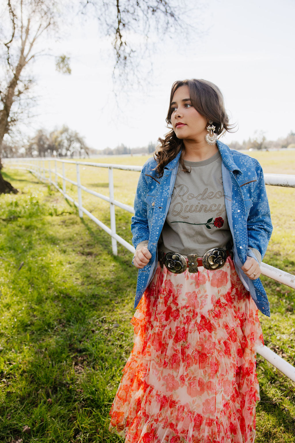 Rodeo Quincy Rose Mesh Skirt