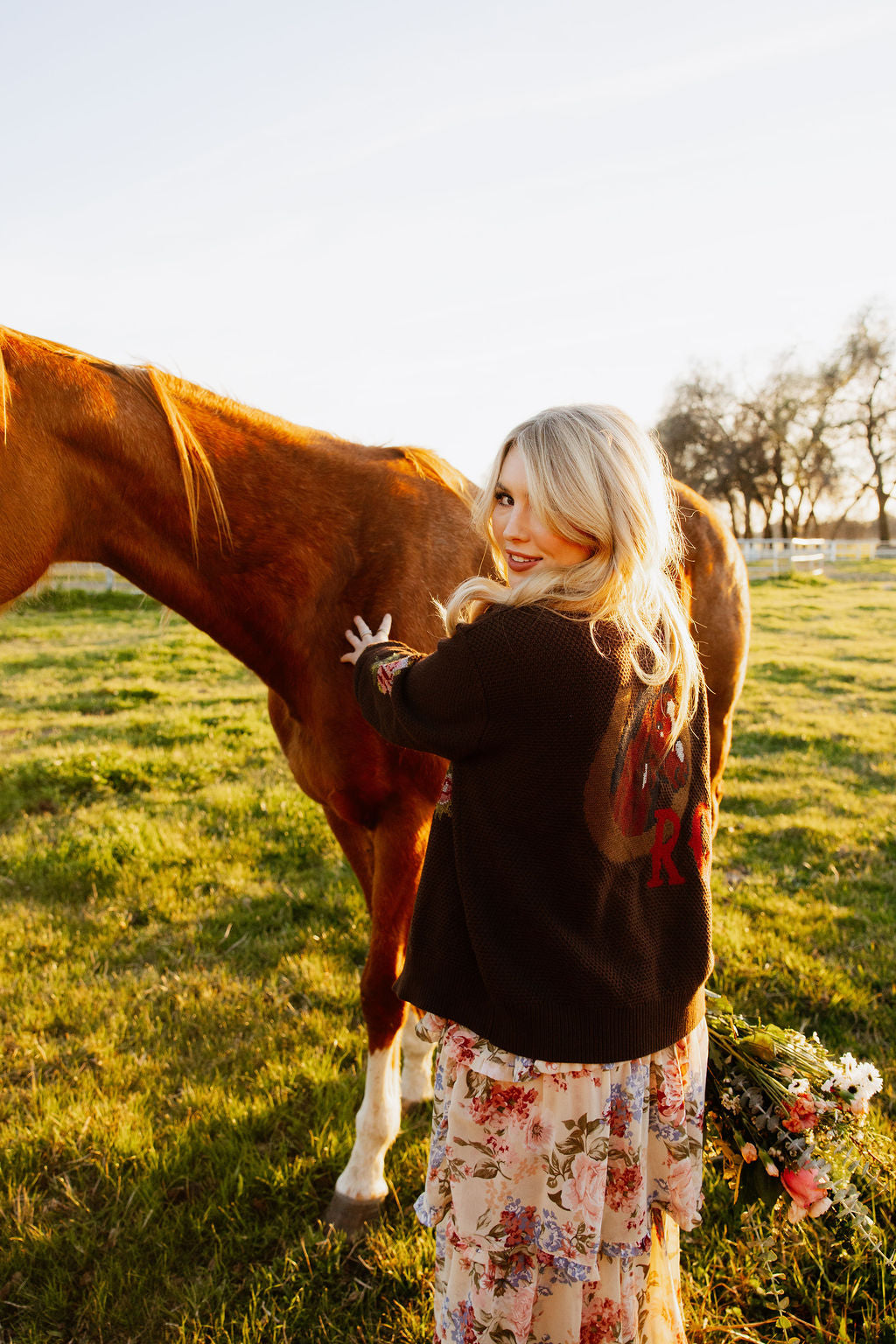 Rodeo Quincy Nana's Rose Garden Sweater