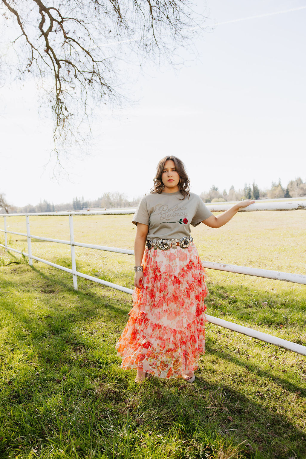 Rodeo Quincy Rose Mesh Skirt