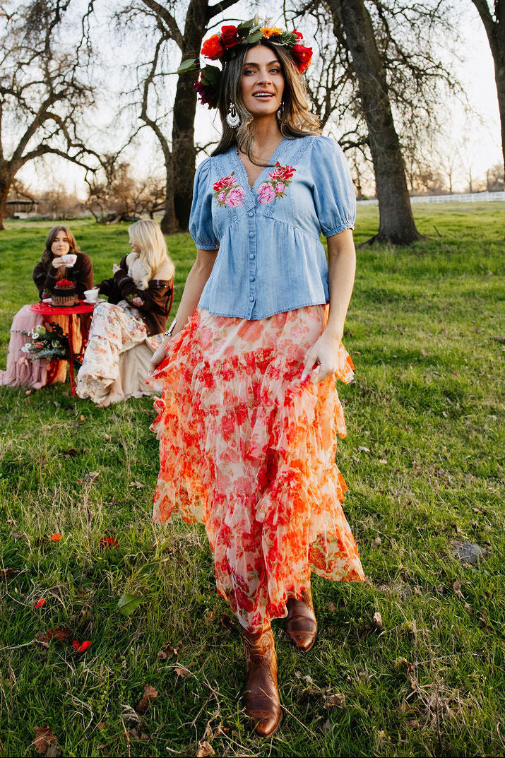 Rodeo Quincy Blush Rose Blouse