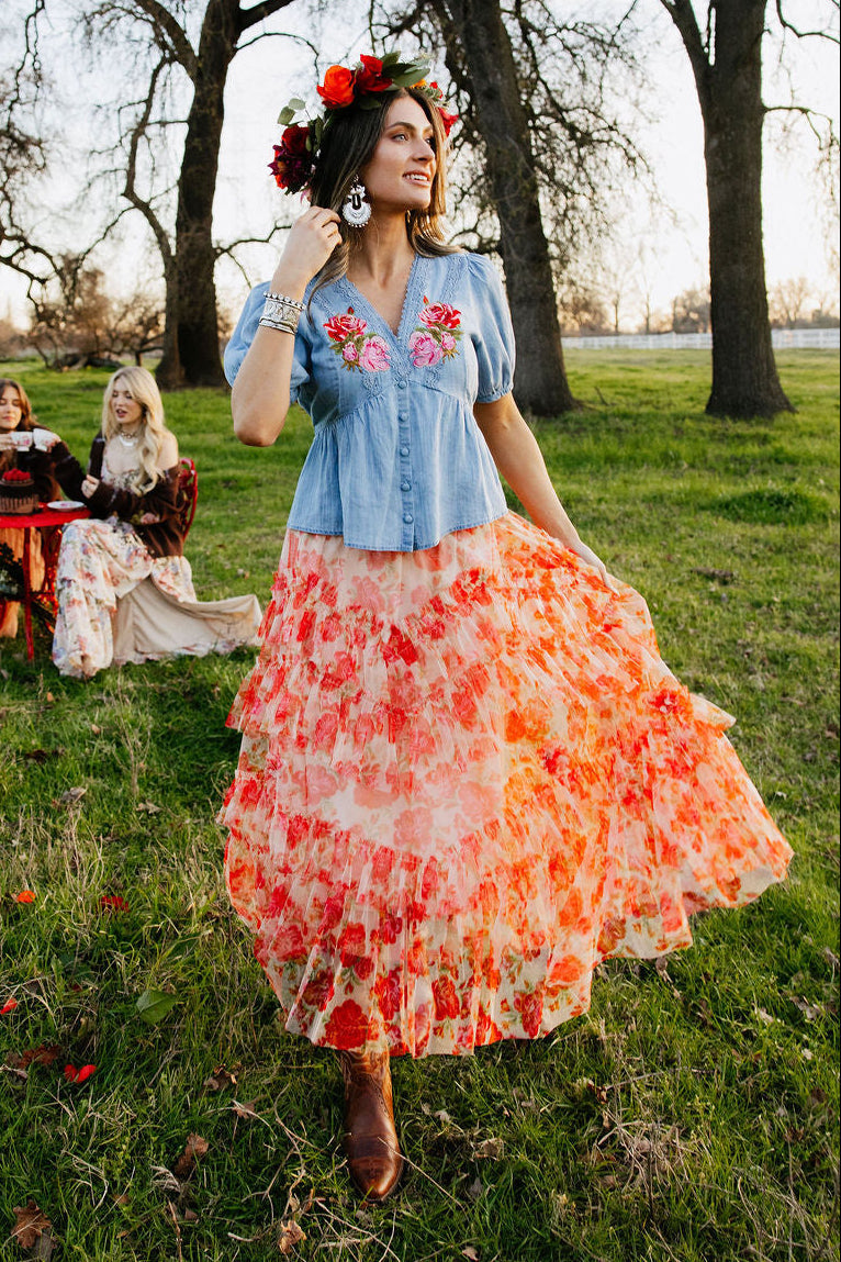 Rodeo Quincy Blush Rose Blouse