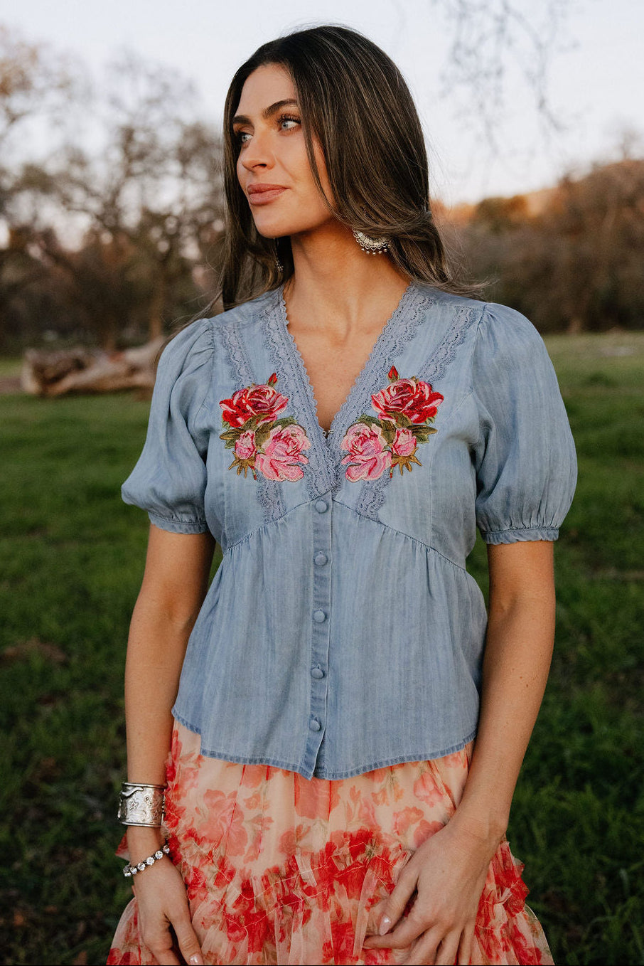 Rodeo Quincy Blush Rose Blouse