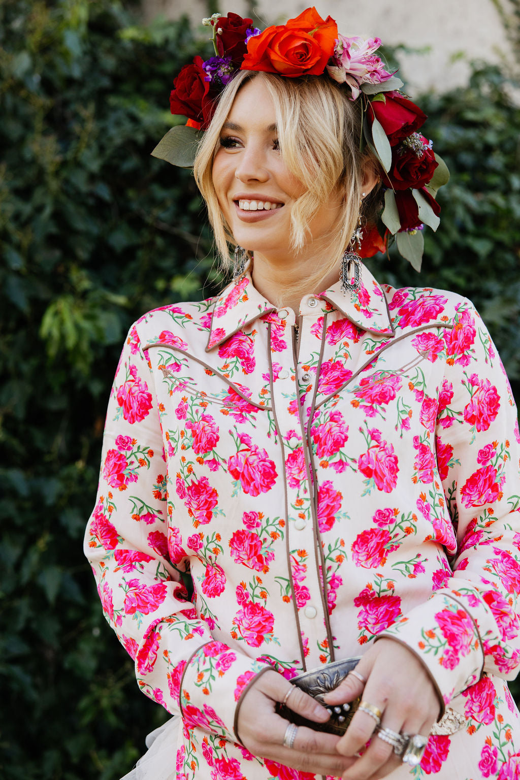 Rodeo Quincy Wild Rose Button Up
