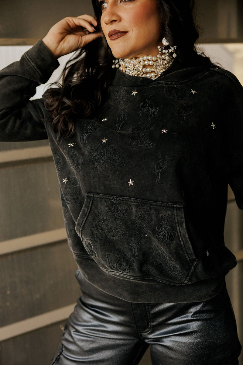 Rodeo Quincy Studded Cowboy Hoodie 2XL ONLY