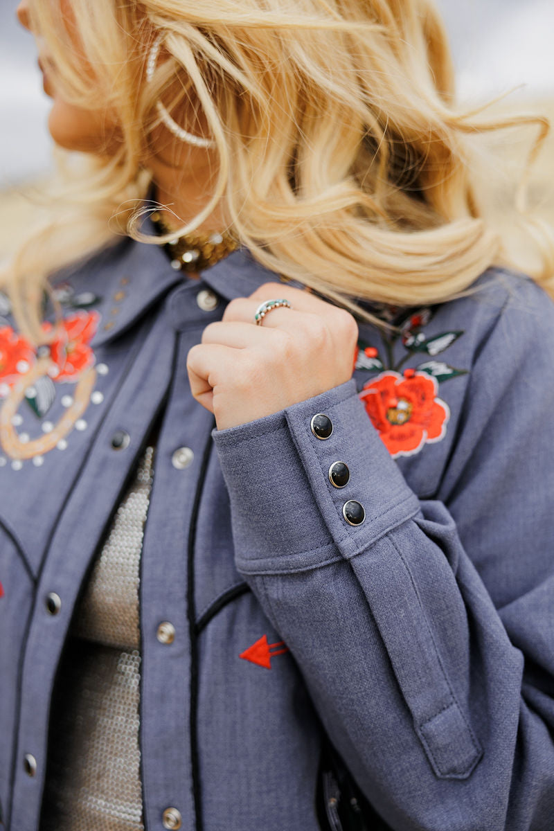 Rodeo Quincy Denim Daydream Button Up