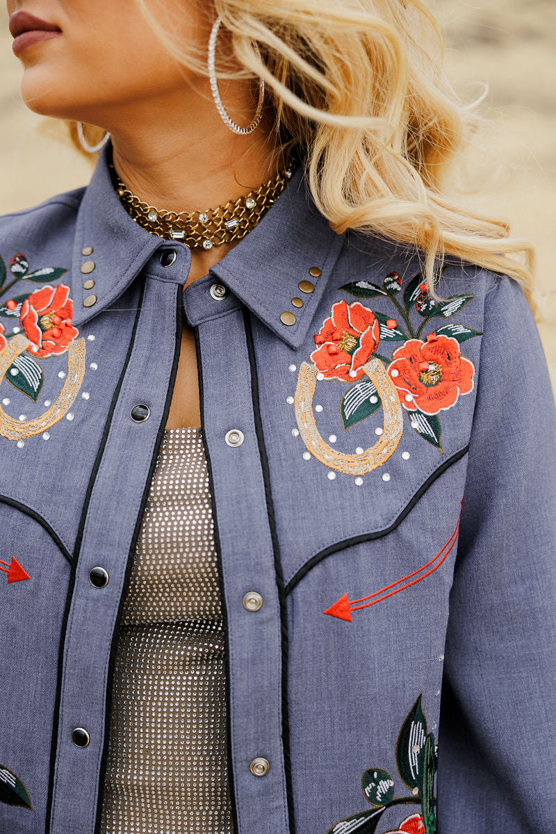 Rodeo Quincy Denim Daydream Button Up