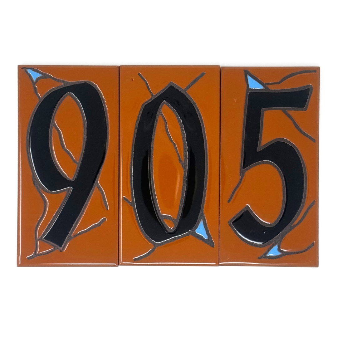 Adobe Terra Cotta Southwest House Number Tiles