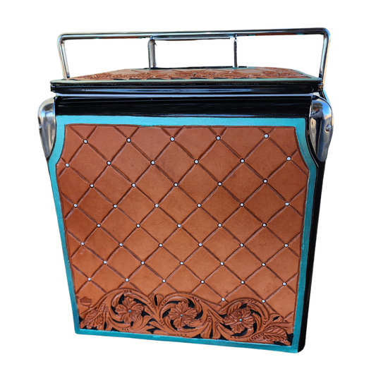 Alamo Saddlery Retro Rodeo Black Cooler- El Pinto