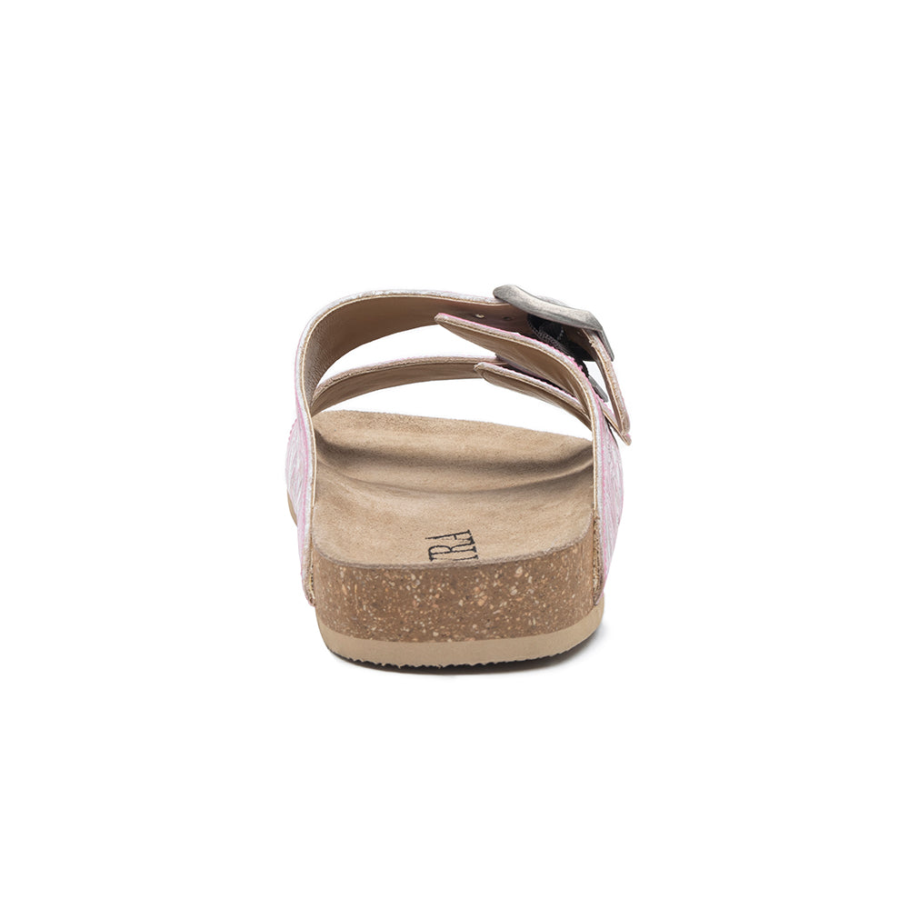 Myra Blossom Glimmer Hand-tooled Sandals