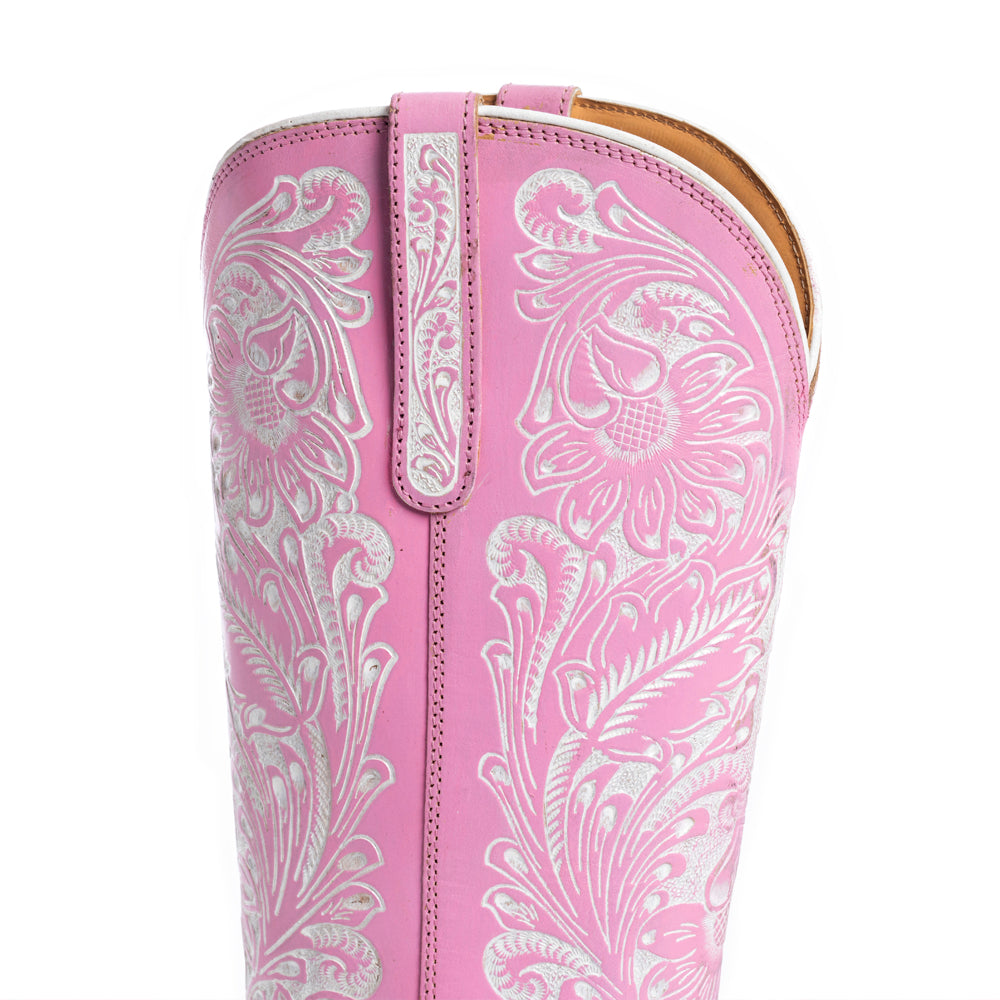 Myra Valentina Trail Hand-tooled Boots in Pink