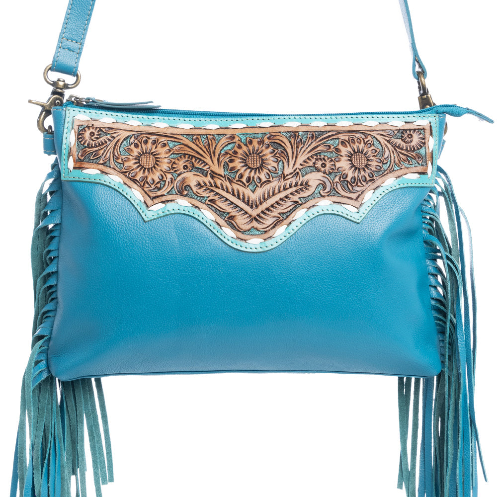 Myra Chaparral Ridge Hand-Tooled Bag In River Blue