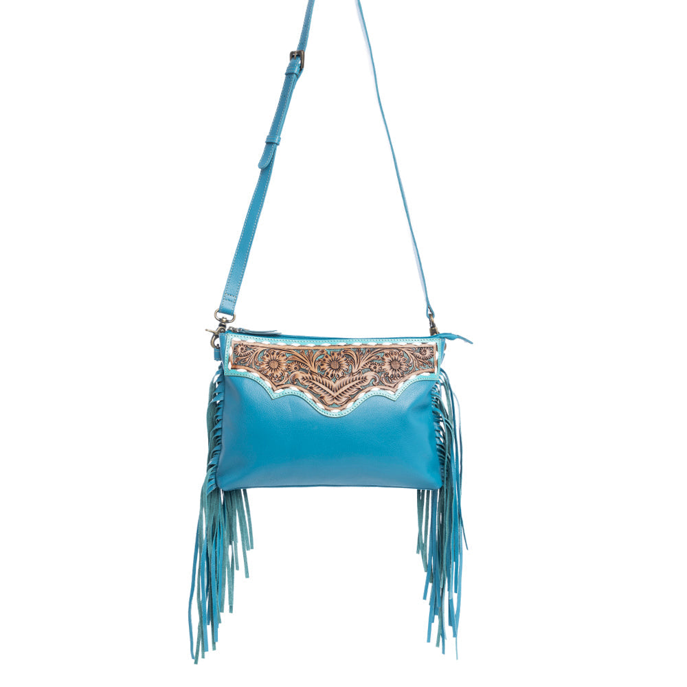 Myra Chaparral Ridge Hand-Tooled Bag In River Blue