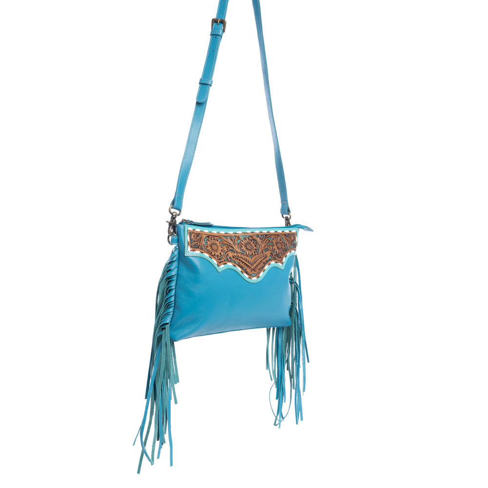 Myra Chaparral Ridge Hand-Tooled Bag In River Blue