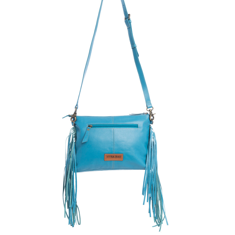 Myra Chaparral Ridge Hand-Tooled Bag In River Blue
