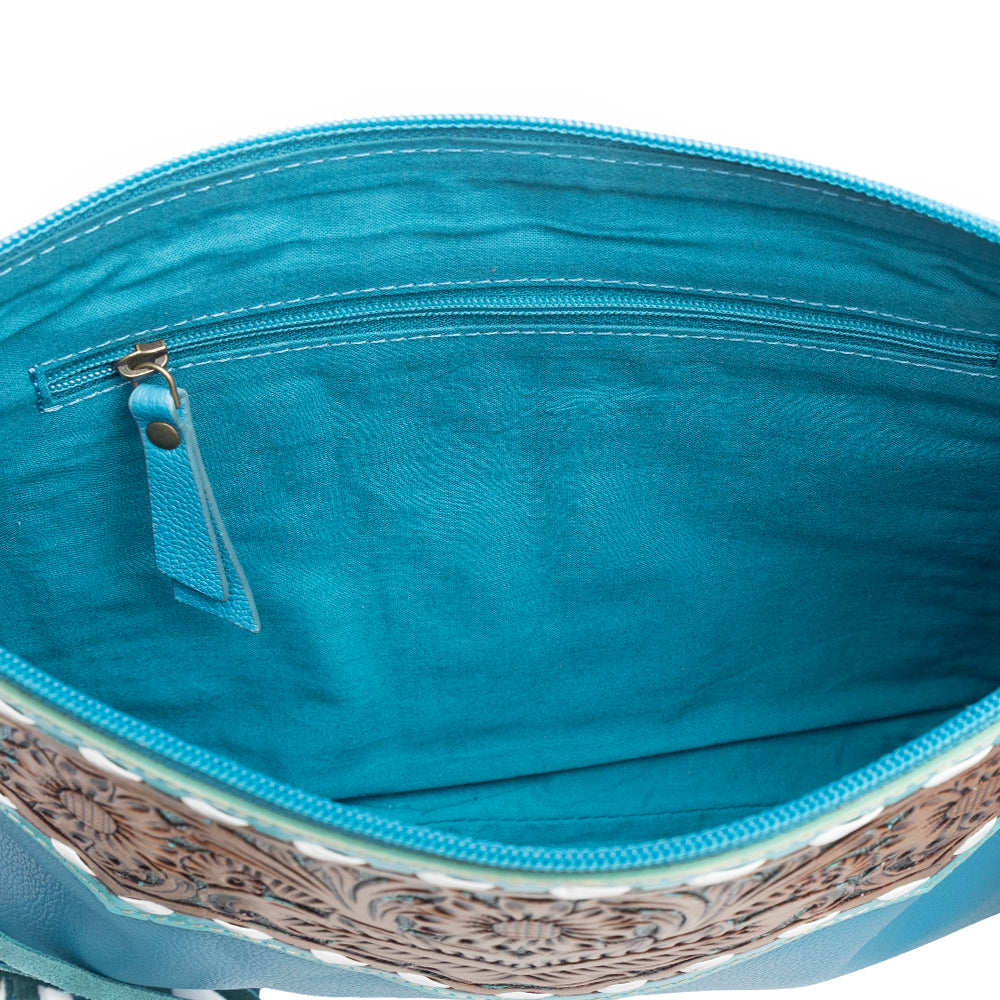 Myra Chaparral Ridge Hand-Tooled Bag In River Blue